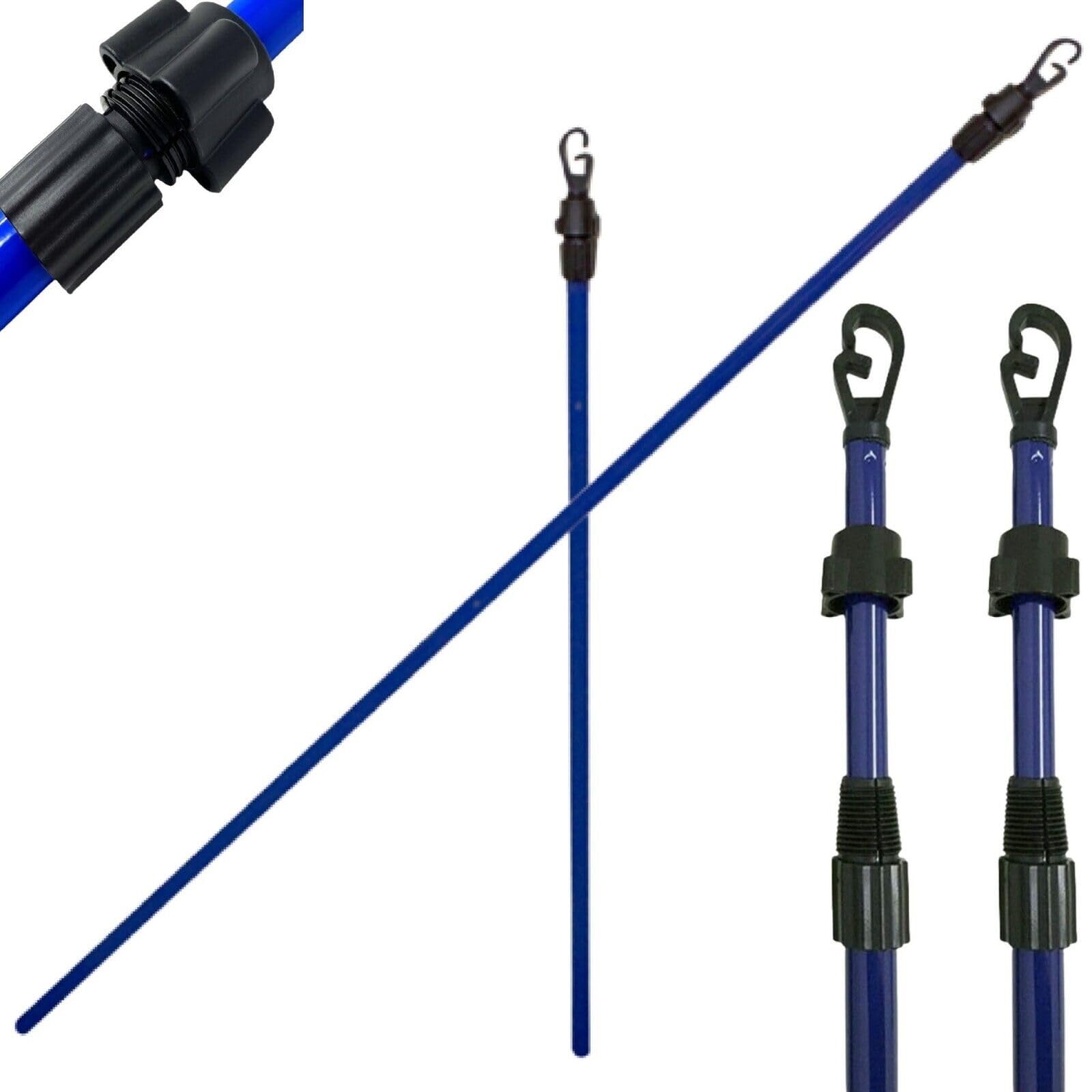 Lizaa Multicolor 2 X 2.4M Telescopic Line Prop Heavy Duty Support Washing Clothes Extendable Pole
