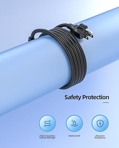 Miniatura 5 de Cable de alimentación de CA universal de 3 clavijas, cable de repuesto para Samsung, Dell, LG, monitor Asus, TV, laptop, impresora, PSU y más