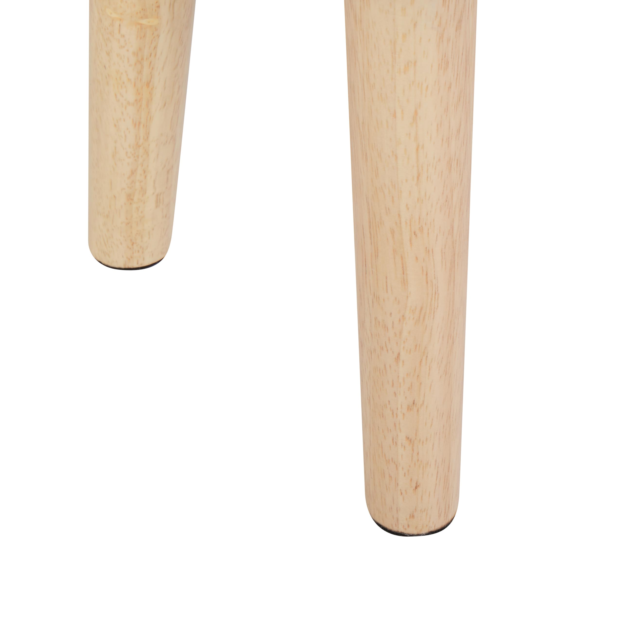 Beliani Hocker mit Holzbeinen Stoff grau rechteckig Schemel Sitzhocker modern Takoma II