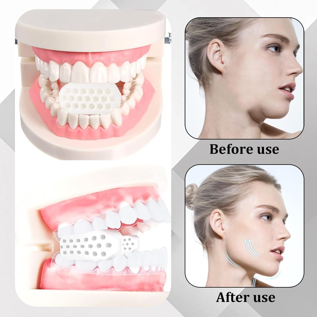 Exerciser Set di 6 Mascella Allenatore Esercizi, Jaw Liner Trainer, Silicone Jaw Exerciser per Uomini e Donne, Jawline Trainer Dispositivo di Rinforzo del Collo Collo Viso Strumento di Masticazione