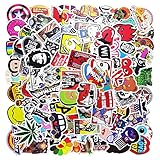 Laptop Stickers 100 Pcs Waterproof Vinyl Cute Cool Stickers for Skateboard Water Bottle MacBook Car Luggage, Graffiti Brand Logo Stickers Pack for Kids Teens Adult