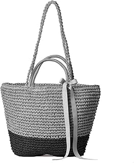 Donne Paglia Borse a spalla Estate borsa da spiaggia tote borsa cotone rivestimento top Maniglia vagabondo shopper borsa