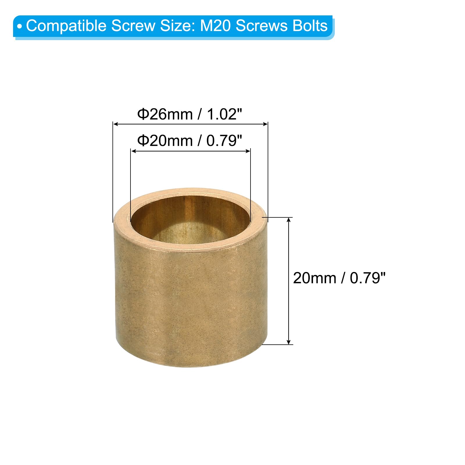 PATIKIL M20 Brass Spacers - Image 2