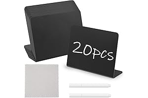 Food Tags for Buffet (20pcs) - 4x3 Mini Chalkboard Signs for Food...