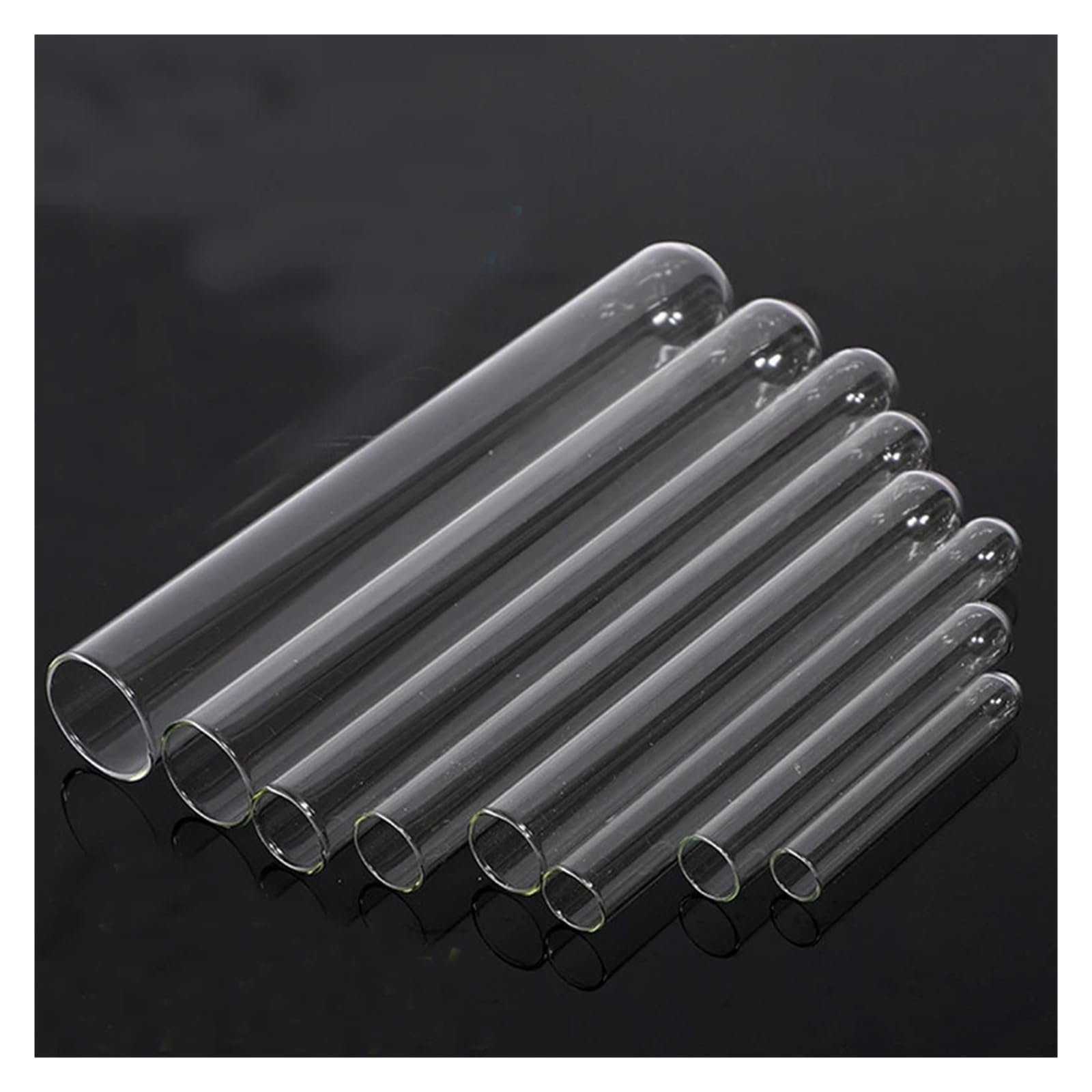 Lot De 50 Tubes À Essai En Verre À Fond Rond 10 X 100 Mm, Consommables De Laboratoire, Tube En Verre Épais, Fournitures De Laboratoire
