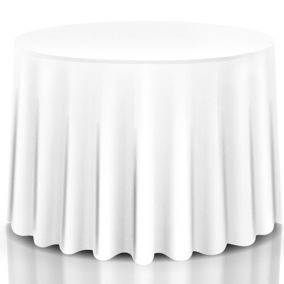 TANGZON 10pcs 90”/120” Round Tablecloth, Seamless Polyester Fabric Table Cloth, Wrinkle Free Washable Circular Table Cover for Home Dining Wedding Banquet Party Restaurant (90”, 229cm)