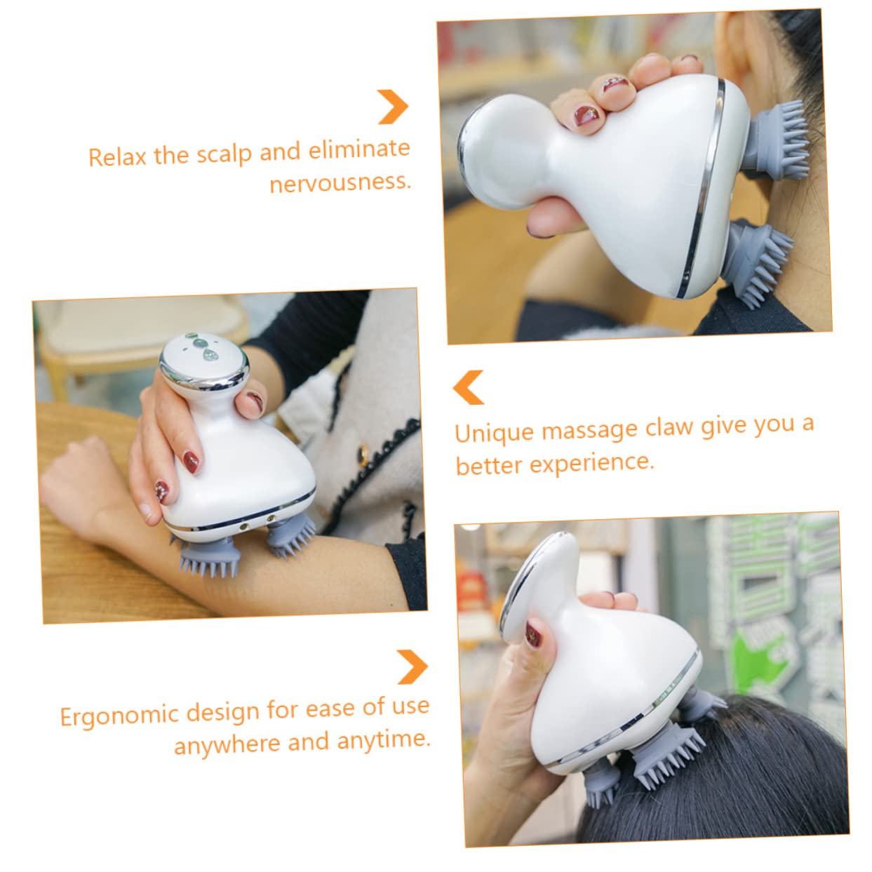 Masajeador Eléctrico Para Relajación Máquina De Masaje Cabelludo Para Personas Fatiga y Estrés Diseño Ergonómico