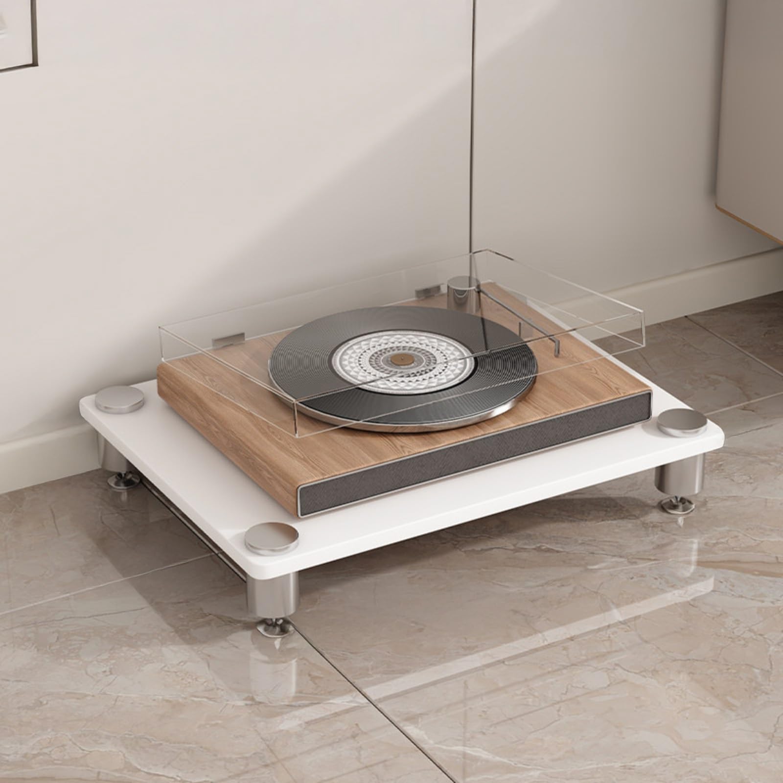 Amplificateur home cinéma sans surchauffe grâce au support multimédia blanc