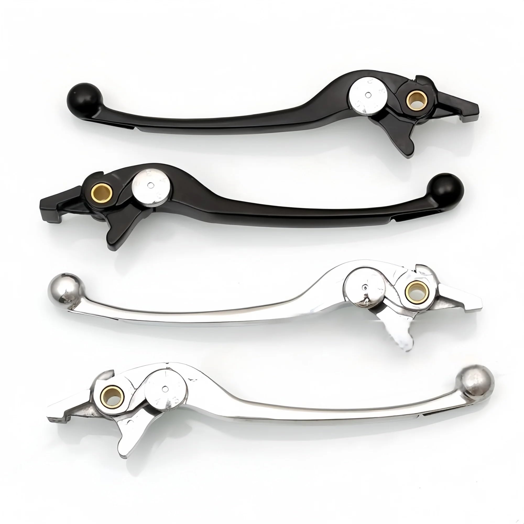 Levier d'embrayage et de frein Poignée de levier frein et d'embrayage pour BMW C650, C650GT C600, finition polie qualité(Noir,Left)