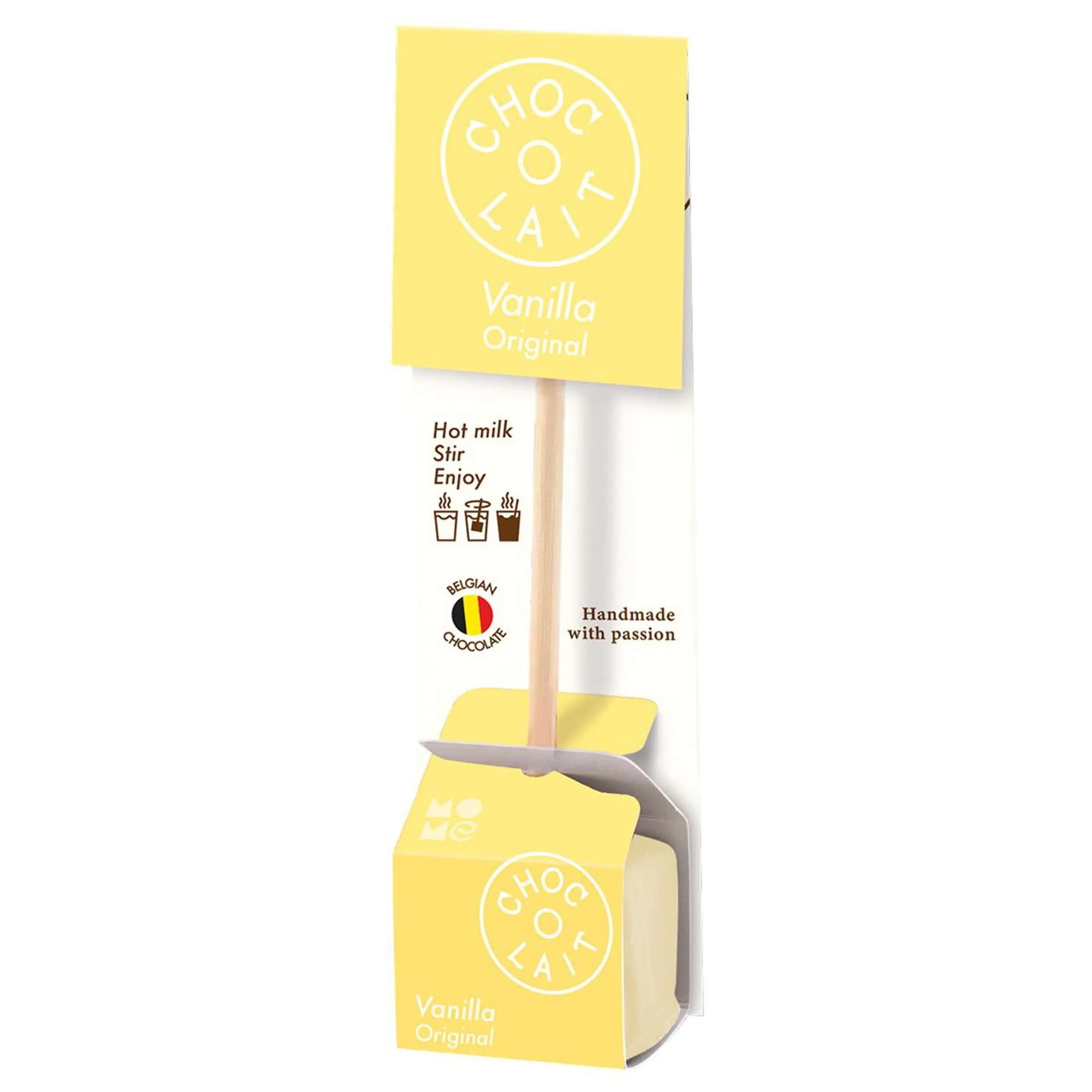 GUSTONE. MoMe Trinkschokolade am Stiel Choc-o-lait White 24 Stück