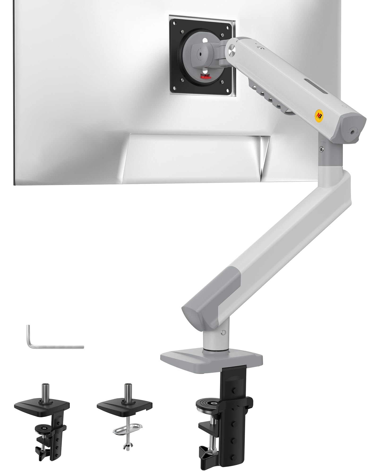 NB SmooVex™ Single Monitor Arm for 17" to 32" Monitors, Mechanical Spring Mount, Load up to 9kg, VESA 75/100mm A5 Monitor Mount (White) Global Recycled Standard Global Recycled Standard Global Recycled Standard
