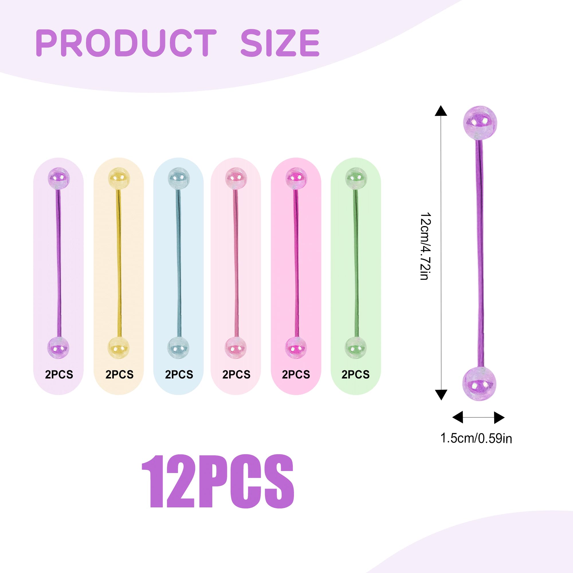 Bansusu 12PCS Ball Hair Ties, Cute Candy Color Double Ball Hair Ties, Bobbles, Cute Candy Color Hair Bobbles for Girls & Women - Image 2