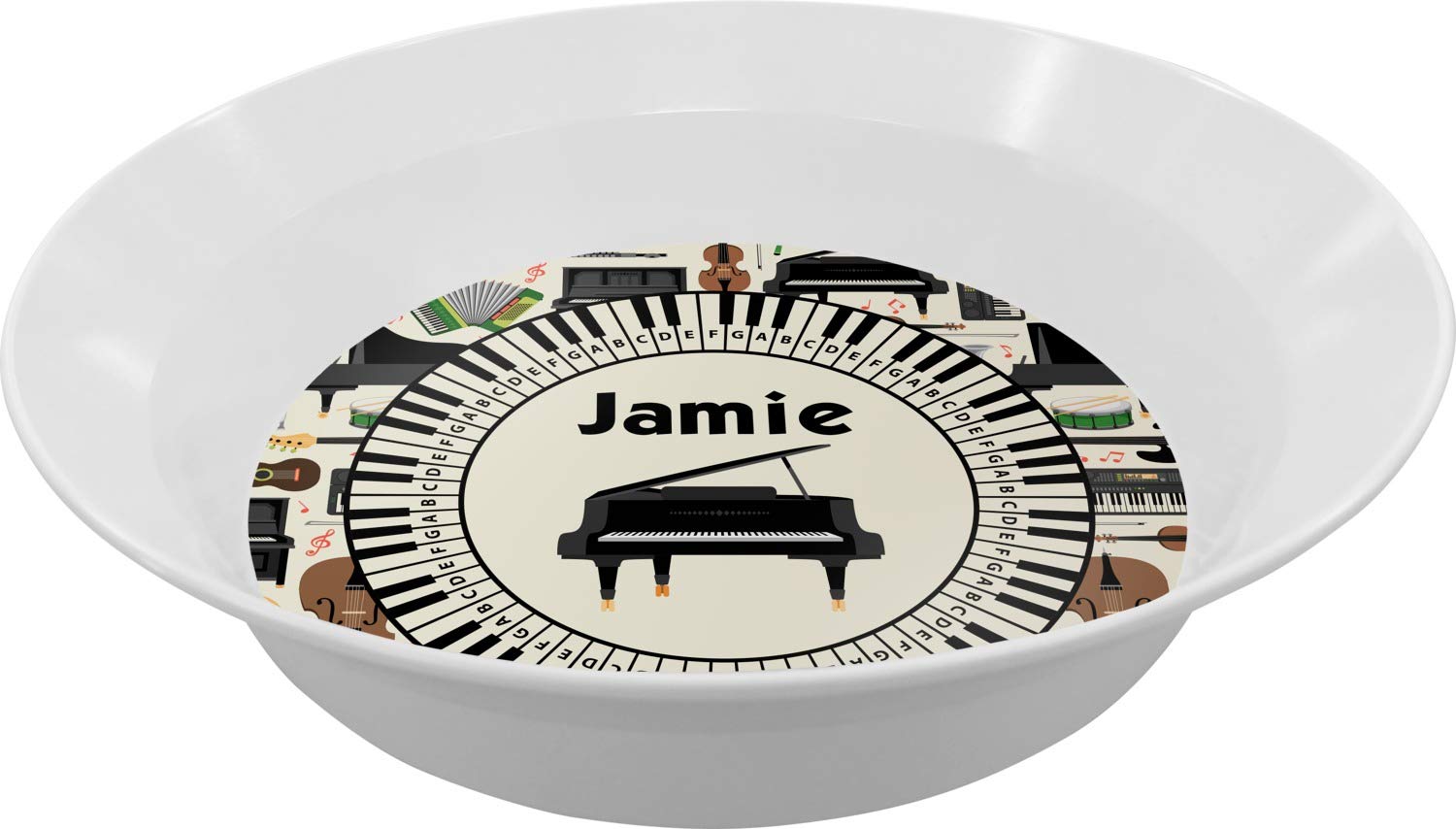 Personalized Musical Instruments Melamine Bowl - 12 oz