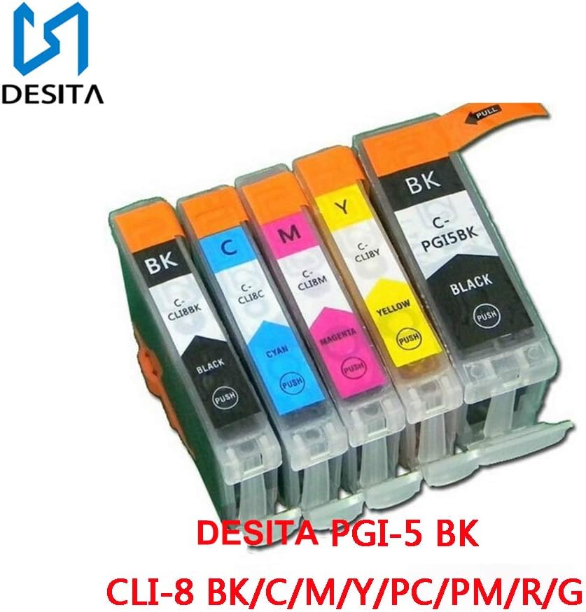 5 Pack Compatible Ink Cartridges PGI-570XL CLI-571XL Replacement for Canon PIXMA MG6850 MG7750 MG5750 MG7750 TS9050 TS6050 Inkjet Printers (BK/BK/C/M/Y)