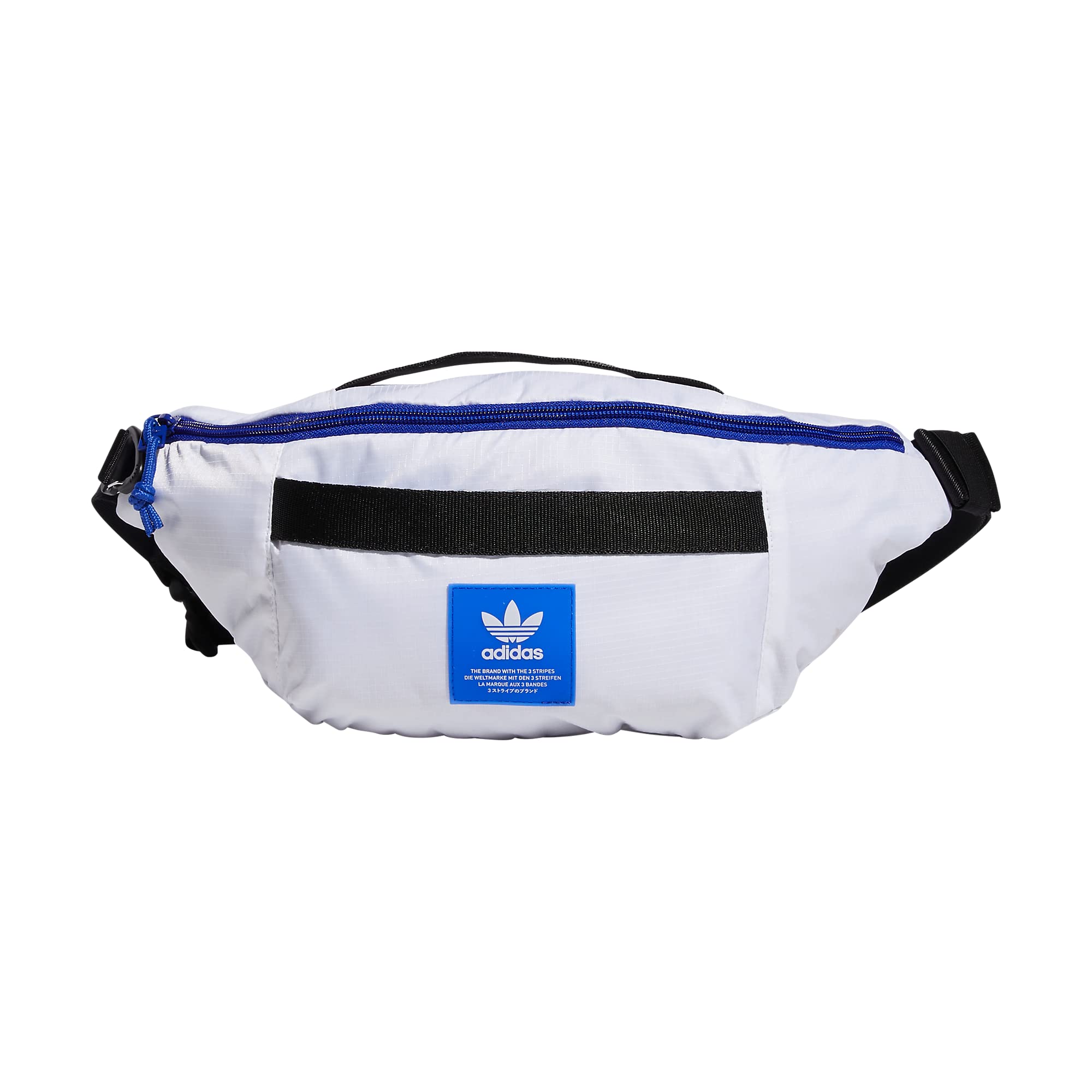 adidas Originals Sport Hip Pack/Small Travel Bag, White/Semi Lucid Blue, One Size
