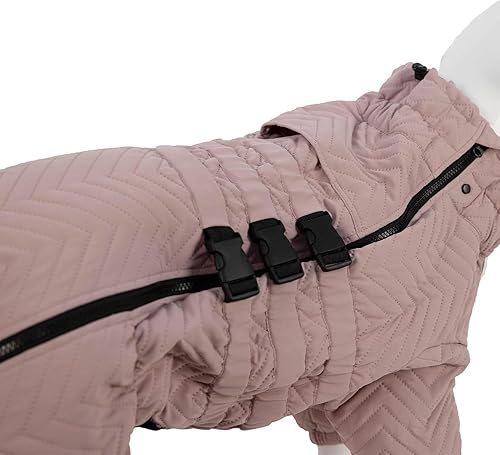 Miniatura 4 de Abrigo cálido para perro, chaleco de doble capa para perro, 4 patas cubiertas, resistente al viento, impermeable, reflectante, chaleco cálido para