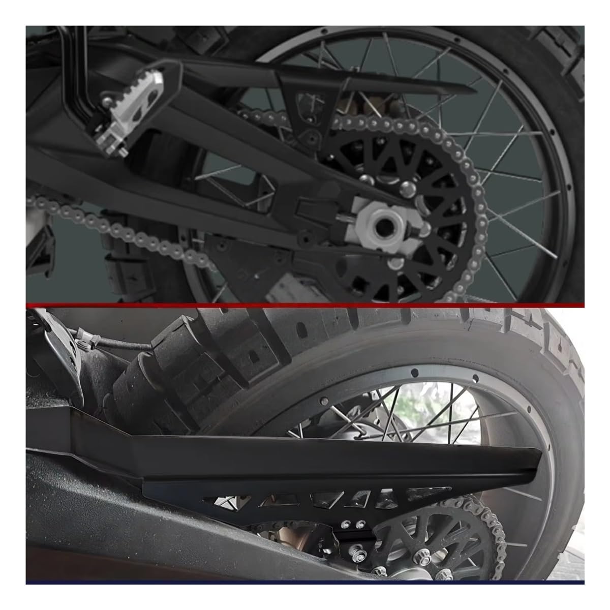De Cadena para Motocicleta Cubierta Piñón Trasero Accesorios Aluminio Negro para DesertX 2022-2024 Guía Y Tensor
