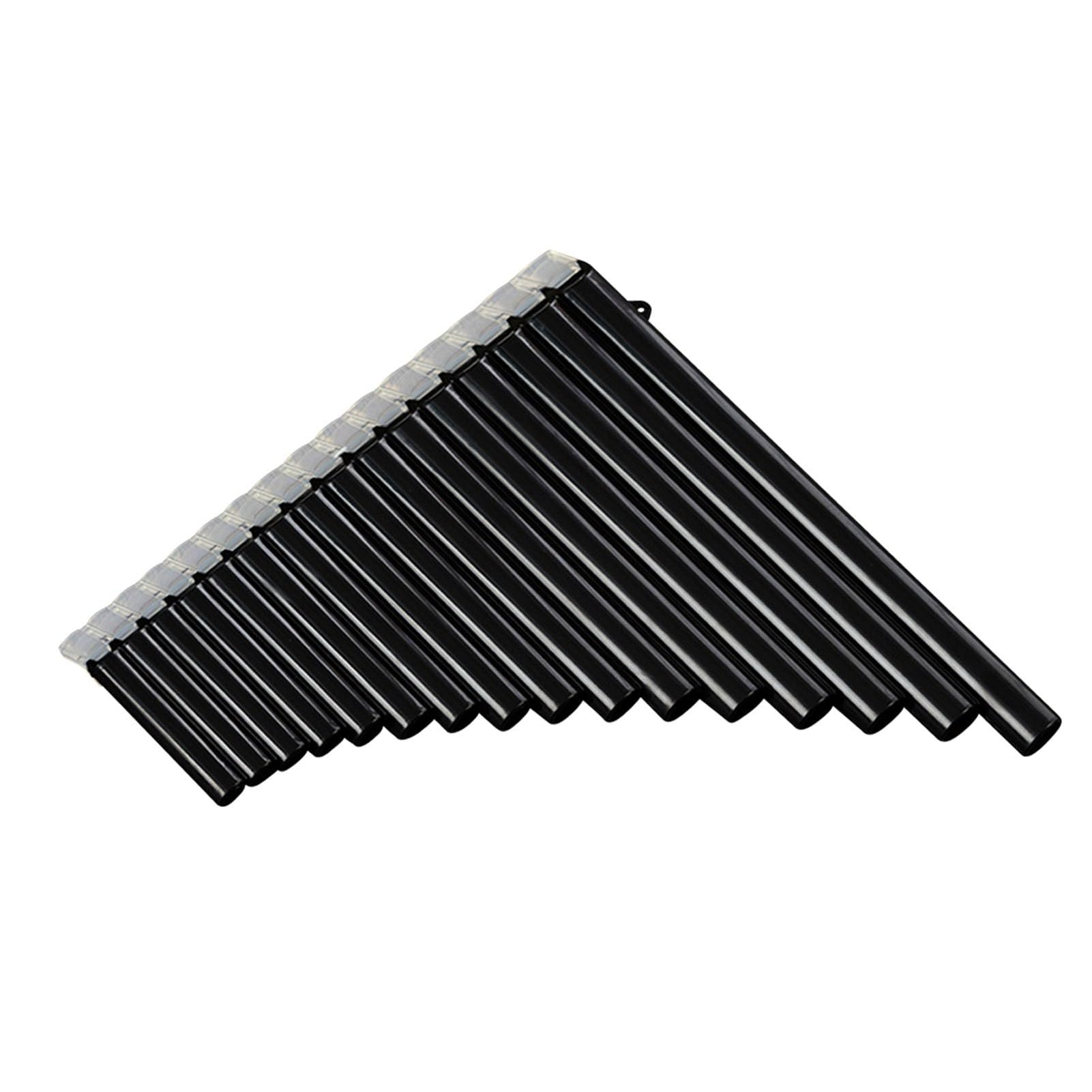 Naroote Flûte de Pan à 16 Tuyaux, Flûte de Pan en ABS Noir avec Sac de Rangement et Sangle pour la Musicothérapie et la Relaxation pour les Niveaux et les âges (BLACK)