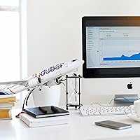 Vista 5 de Lose Fun Park 1:130 Scale Large Model Airplane Dubai Boeing 737 Plane Models Diecast Airplanes with LED Light for Collection or Gift