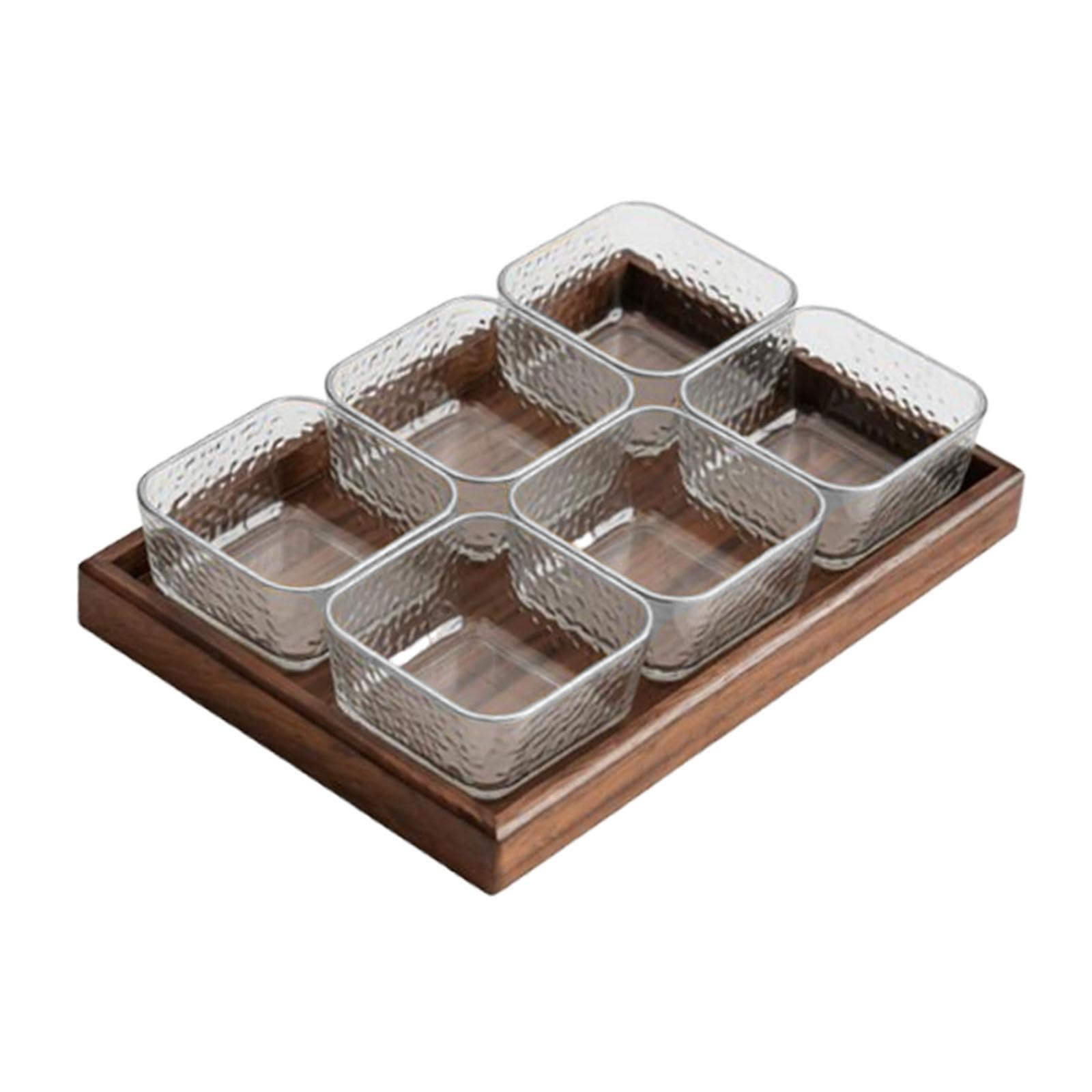 Plateau de Service compartimenté, Assiette à Fruits secs, Plat de Service, Centre de Table Portable, Robuste et créatif, Plat à Noix Multifonctionnel, Bord Net