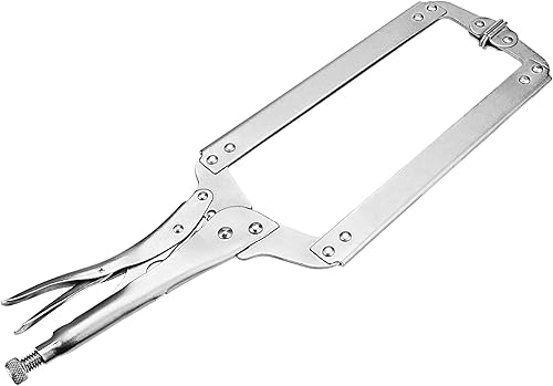 Miniatura 4 de NINGWAAN - 2 alicates de bloqueo de abrazadera C de 18 pulgadas, alicates de bloqueo C resistentes con almohadilla giratoria, abrazaderas de agarre