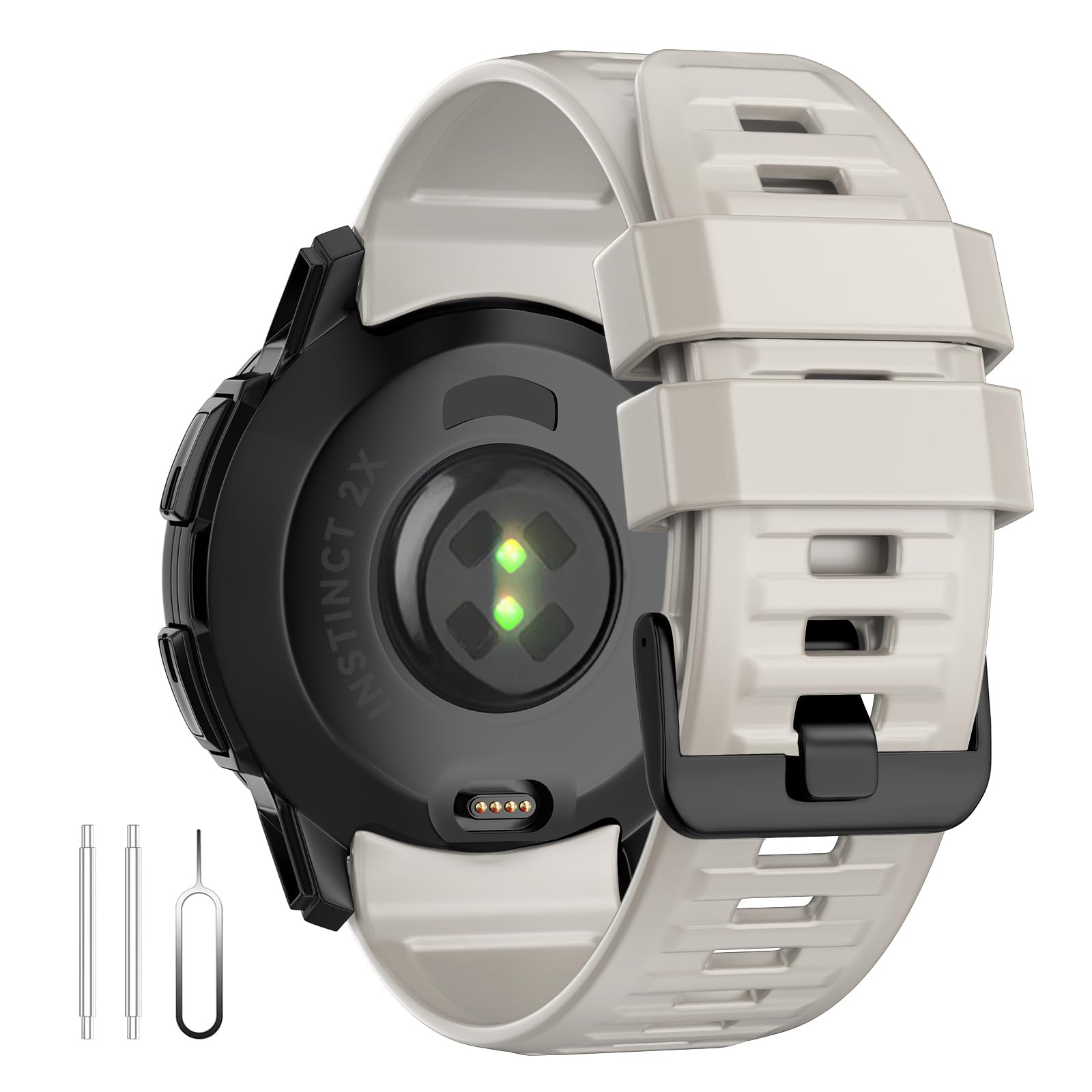 U-LIMVE Watch Strap for Garmin Garmin Instinct 2X Solar Tactica/Instinct 2X Solar, 26mm Silicone Replacement Watch Band