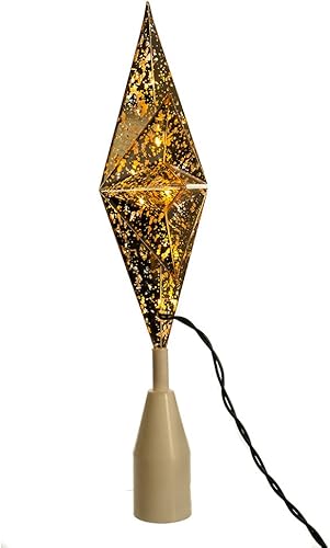 Miniatura 3 de Kurt Adler UL 10-Light Gold Bethlehem Star Treetop, dorado
