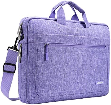MOSISO Laptop Shoulder Messenger Bag Compatible with MacBook Air/Pro, 13-13.3 inch Notebook, Pro 14 inch 2022 2021 M1 Pro/Max A2442, with Adjustable Depth at Bottom, Black