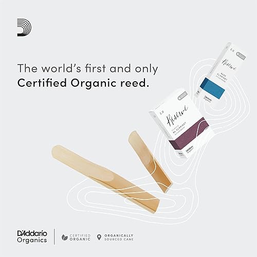 Miniatura 10 de D'Addario Organic Reserve - Cañas para clarinete Bb, cañas para clarinete, la primera y única caña orgánica, fuerza 2.0, paquete de 10