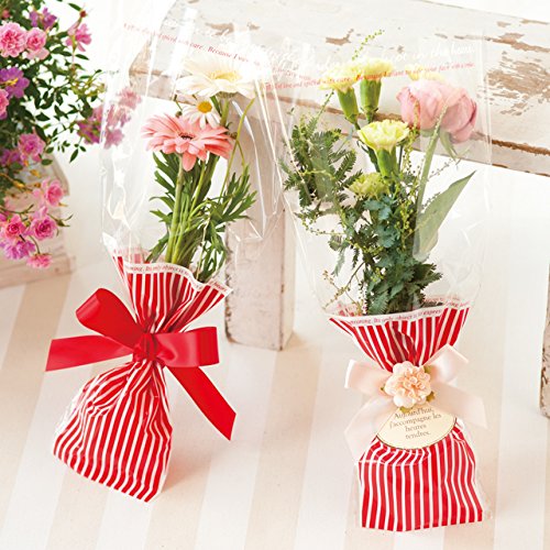 フラワーラッピング袋50枚 楽天市場】ラッピング袋 花束袋 【50枚 Mサイズ】 ブーケ袋