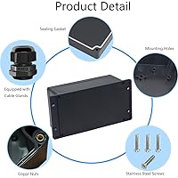 Vista 5 de Caja de conexiones IP65 impermeable de plástico ABS para proyectos eléctricos, cajas de conexiones de alimentación, caja de derivación con oreja