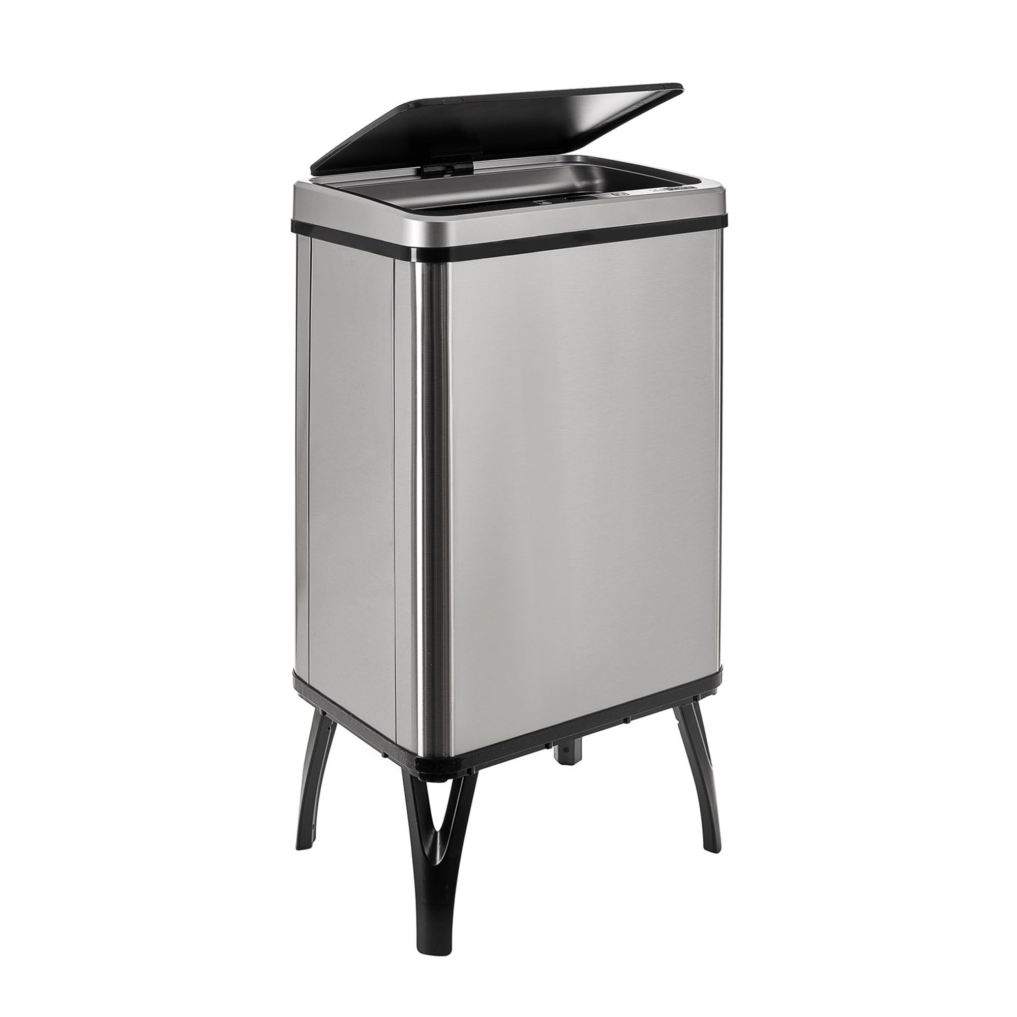 WELL HOME MOBILIARIO & DECORACIÓN 3 bidoni della spazzatura intelligente da 40 l, altezza: 71,5 (x35,5 x 26), grigio con etichette magnetiche