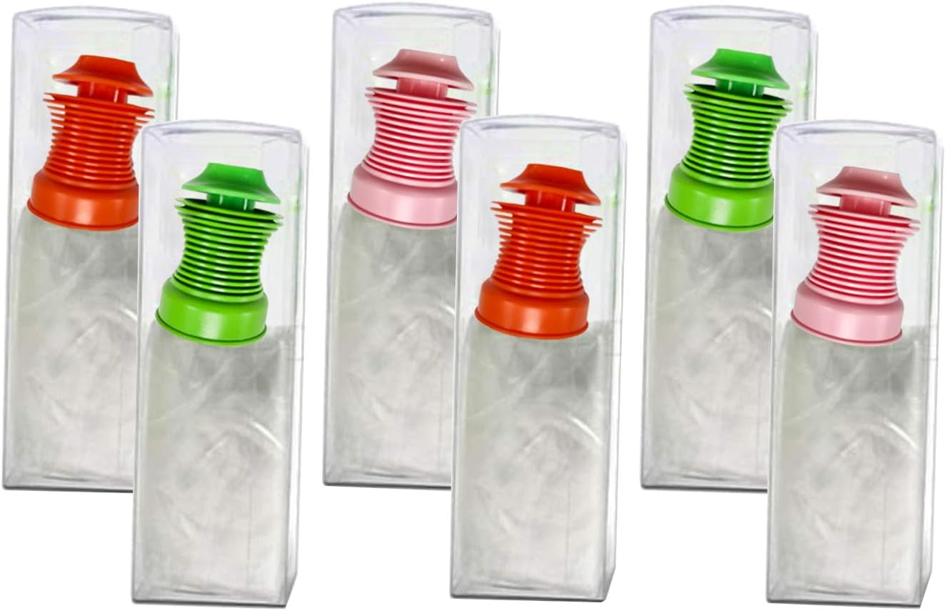 VOOZR Storage bag supporting valve 3 colors 6 pieces, 31.5 Inch, PINK GREEN ORANGE, VOLCAN001
