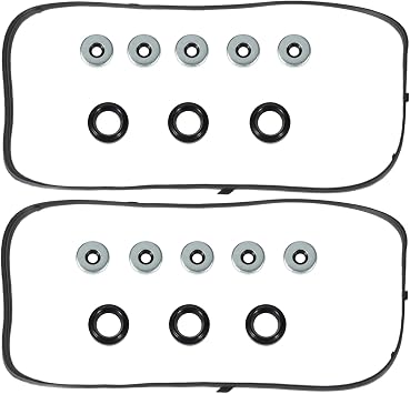 Valve Cover Gasket Set VS50607R 0361708 Compatible with Acura MDX RL TL 3.5L Compatible with Honda Accord 3.0L 2003-2004 Odyssey Pilot Ridgeline 3.5L 2006-2008 Saturn Vue 3.5L 2004-2007