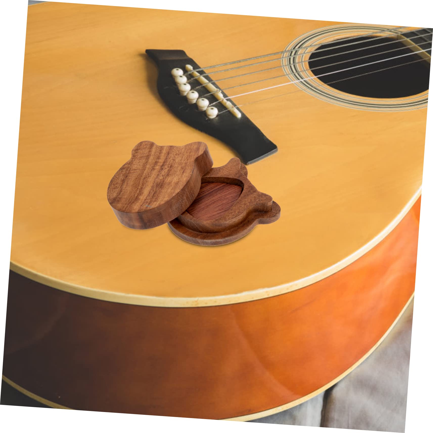ibasenice 5sätze Holz-Gitarren-Plektrum-Set Mit Aufbewahrungsbox Ergonomisch Gestaltet Langlebig Und Leicht Für Musiker Und Gitarristen Inklusive Plektren Für Besseren