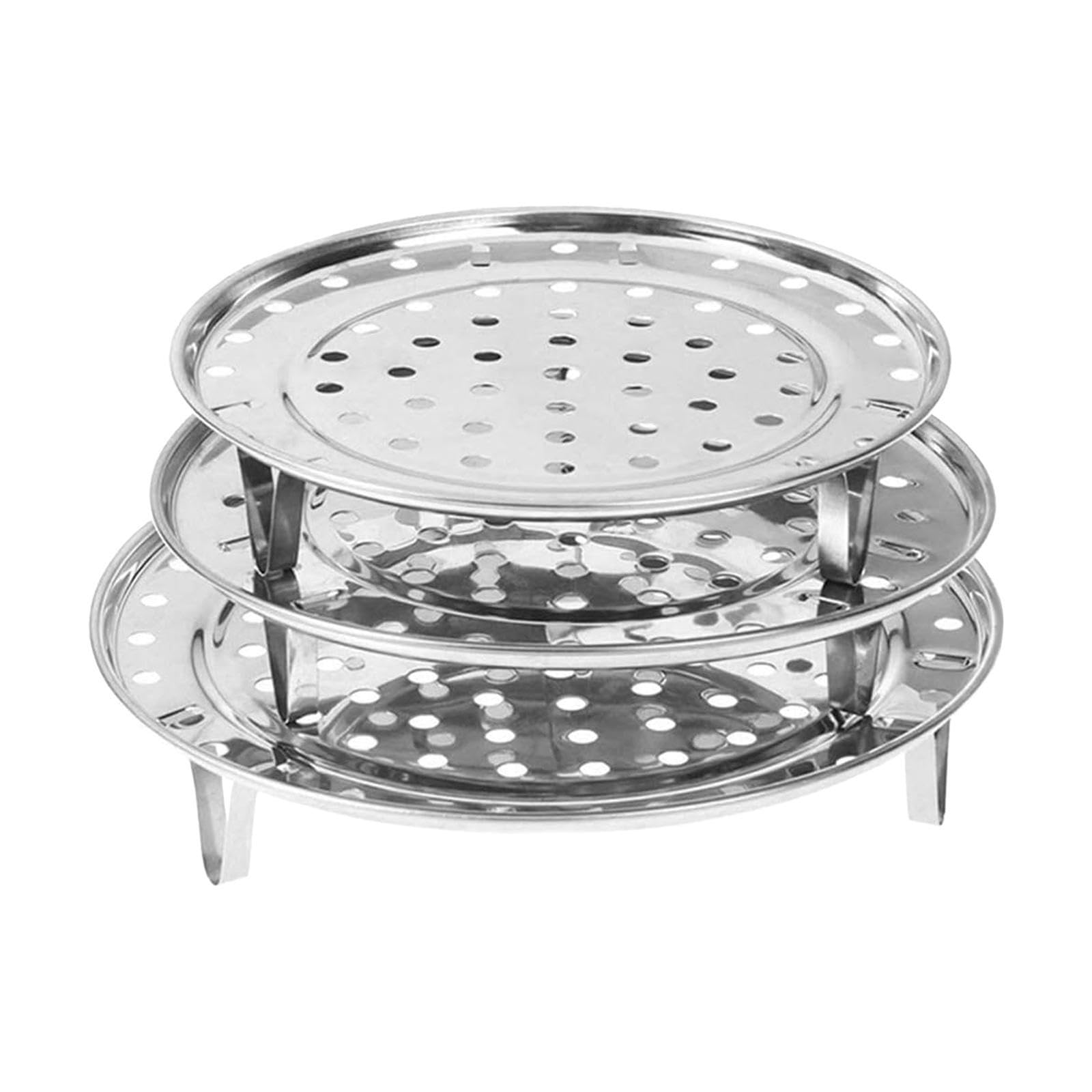 PUXZYAX Premium Stainless Steel Steaming Tray Stand Busy Cooks Looking To Save Time While Ensuring Stability And Heat Resistance Stainless Steel Steaming Rack
