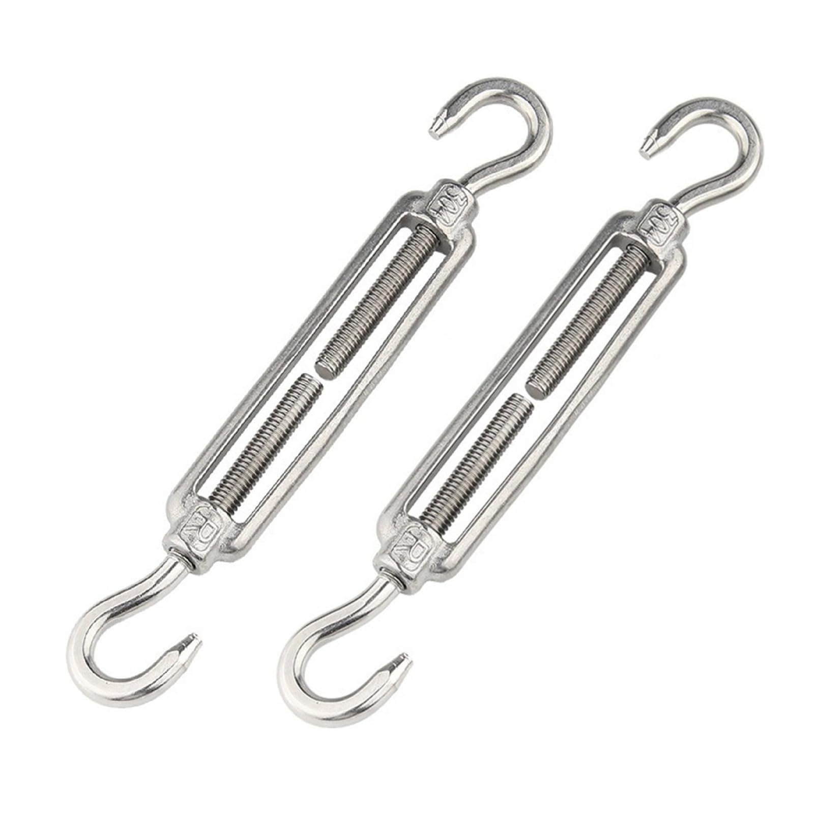 2 tensores de gancho M4-M27 de acero inoxidable 304 for tensores de cables, tensores for velas de sombra y tendederos.(M16)