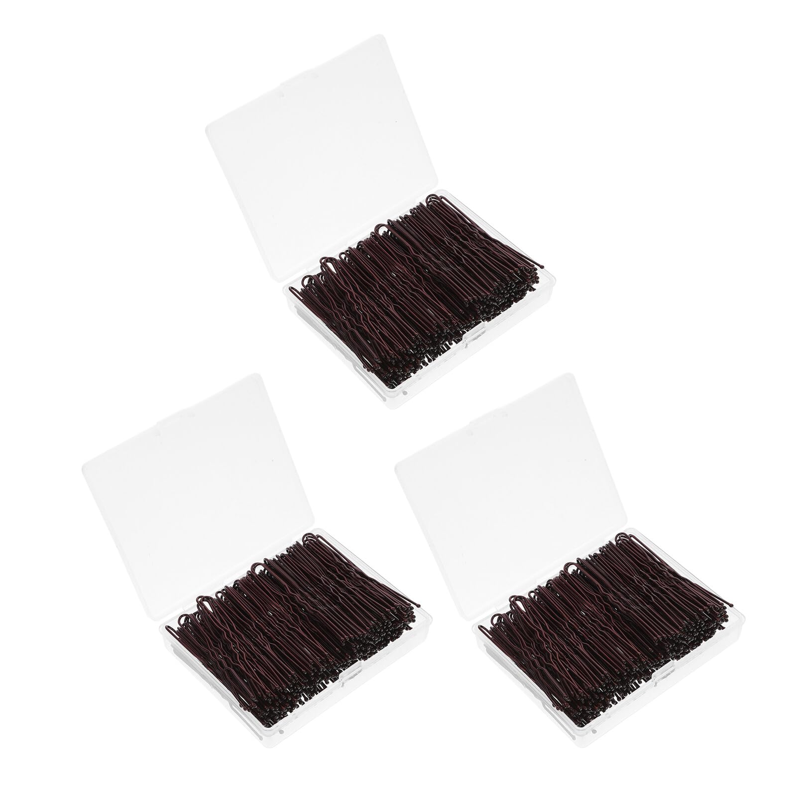 DECHOUS 600 pezzi Forcine Capelli Metallo Forma di U con Scatola Portaoggetti Forcella Capelli Ondulata per Chignon Facile e Stabile Fermagli Resistenti per Donna e Ragazze Accessori