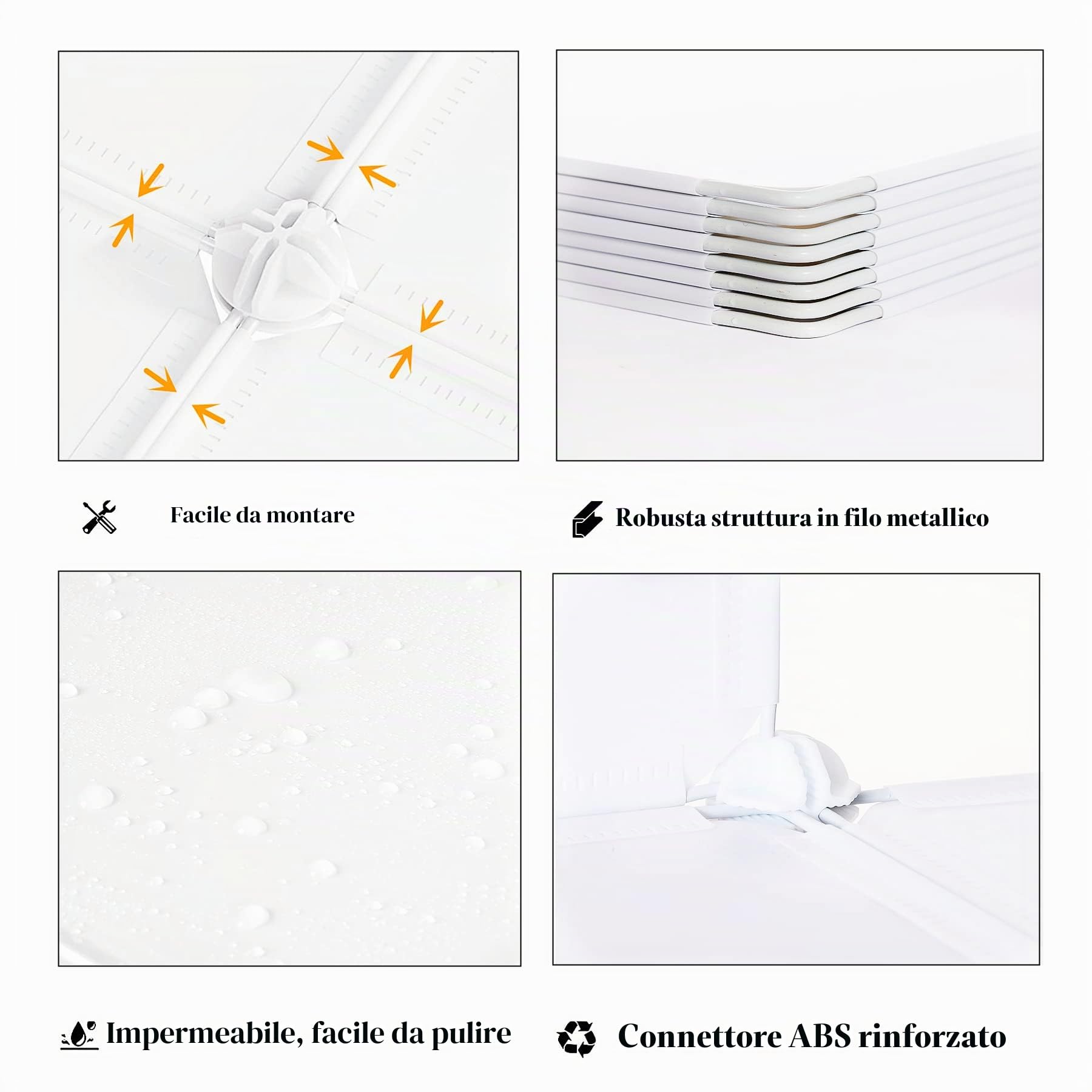 AWTATOS Organizer a cubo, organizer per armadio con 16 cubi, impilabile, organizer portatile fai da te, per camera da letto, armadio, bagno, bianco