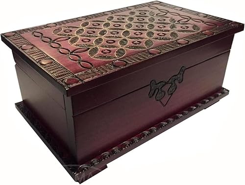Caja de rompecabezas de madera secreta hecha a mano con pulidor de pecho celta grande PolishArt