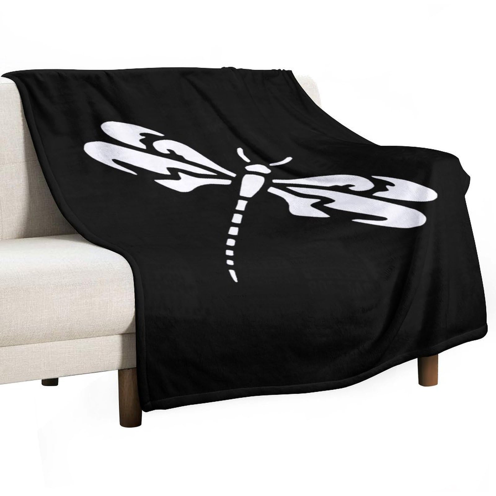 Cgsbngha Style Tribal Dragonfly Flannel Fleece Blanket Lightweight Soft Throw Blankets For Sofa Couch Bed Chair