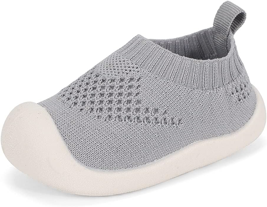 Baby First Walking Shoes for Wide Feet Boys Girls Soft Mesh Breathable Sneakers for Toddler Infant