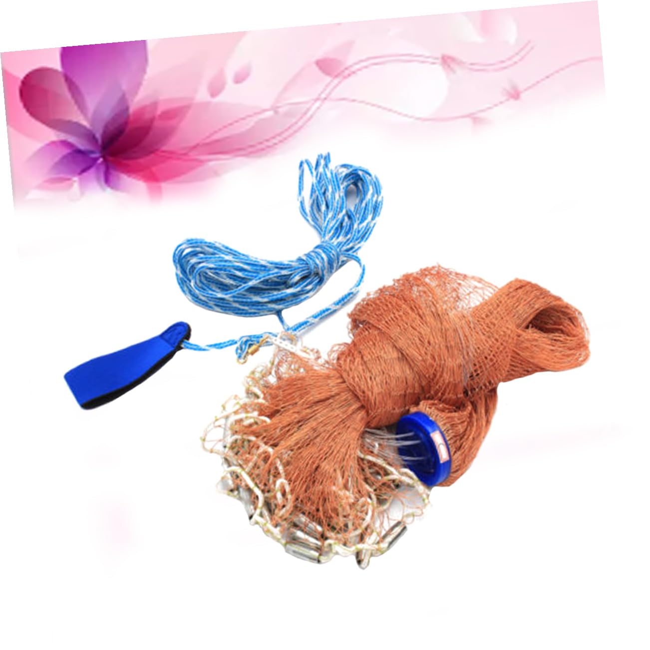 Mipcase Filet De Pêche Pliable en Maille avec Corde À Main Épuisette Portable pour Crevettes Homards Ménés Écrevisses Crabes Pendentif en Zinc 240 Facile À Utiliser Couleur Aléatoire