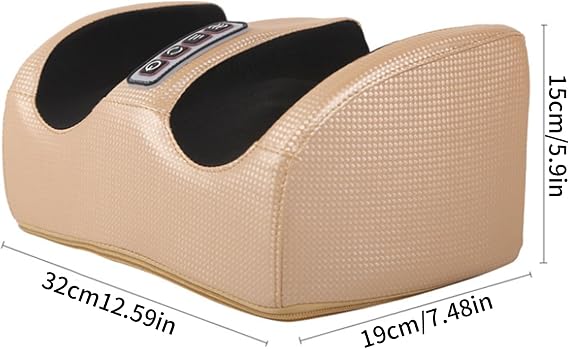 Shiatsu Foot Massager with Heat, Electric Kneading Foot Massager and Calf Massage with Cord Remote Control for Relaxes Leg Muscles, Plantar Fasciitis, Pain Relief, Gifts for Mom & Dad (Gold)