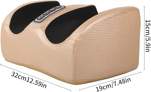 Shiatsu Foot Massager with Heat, Electric Kneading Foot Massager and Calf Massage with Cord Remote Control for Relaxes Leg Muscles, Plantar Fasciitis, Pain Relief, Gifts for Mom & Dad (Gold)