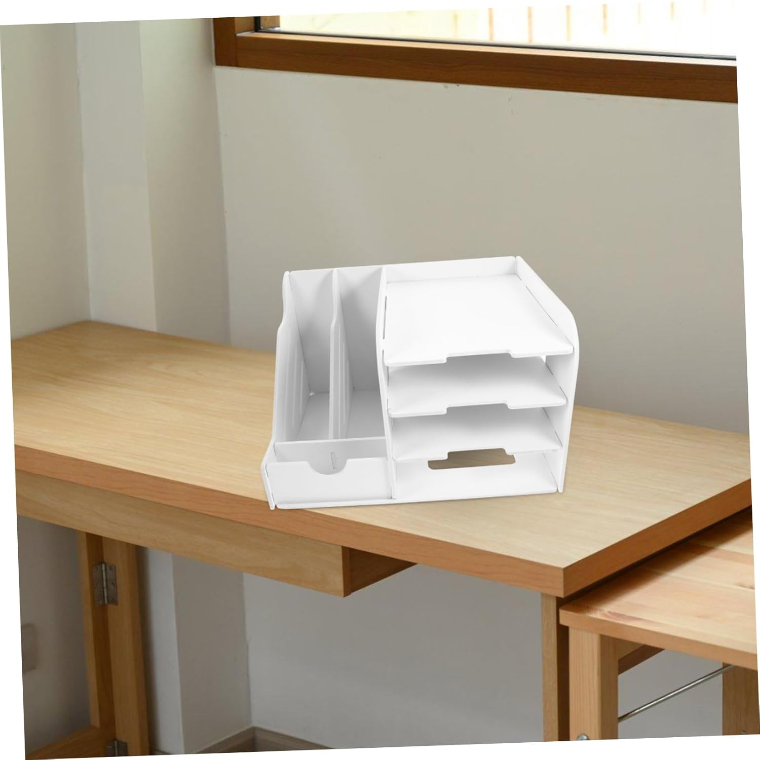 Zerodeko Desk Paper Organizer Detachable File Holder for Efficient Paper Management Stylish Document Rack for Office Home Classroom Storage