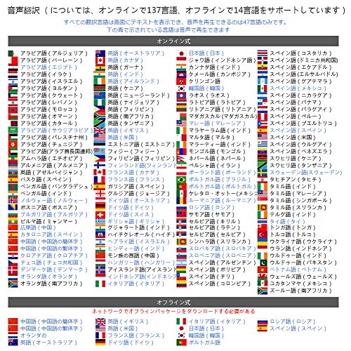 多言語対応音声翻訳機 137ヵ国対応 瞬間双方向翻訳 音声翻訳 写真翻訳 録音翻訳 オンライン式 オフライン式 ブラックWi-Fi対応 英語 韓国語 中国語 日本語 (ブラック)