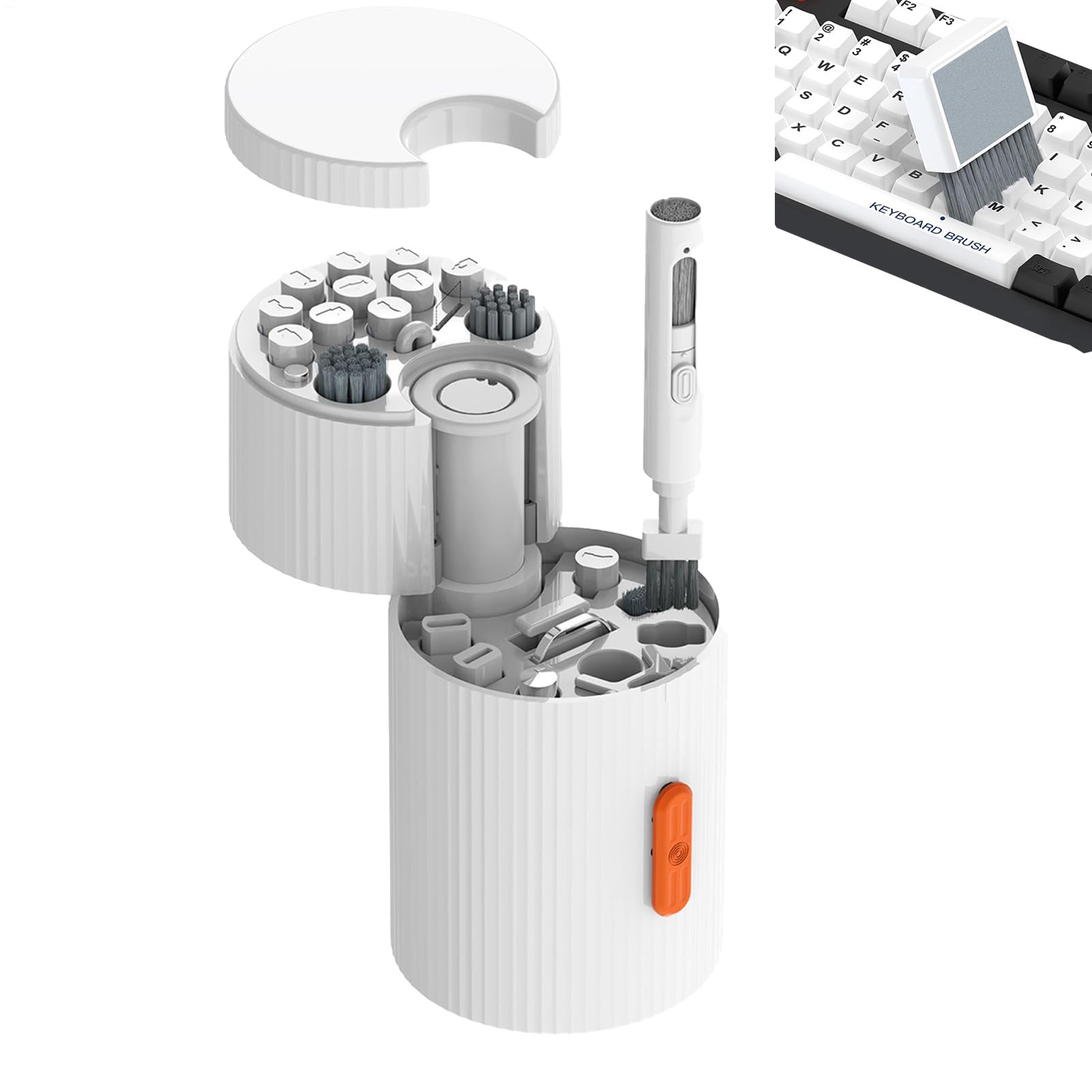Kit di pulizia per tastiera, spazzola elettronica portatile, mini aspirapolvere con struttura ad alta, set di strumenti multifunzione con stile professionale, tecnologia per laptop e