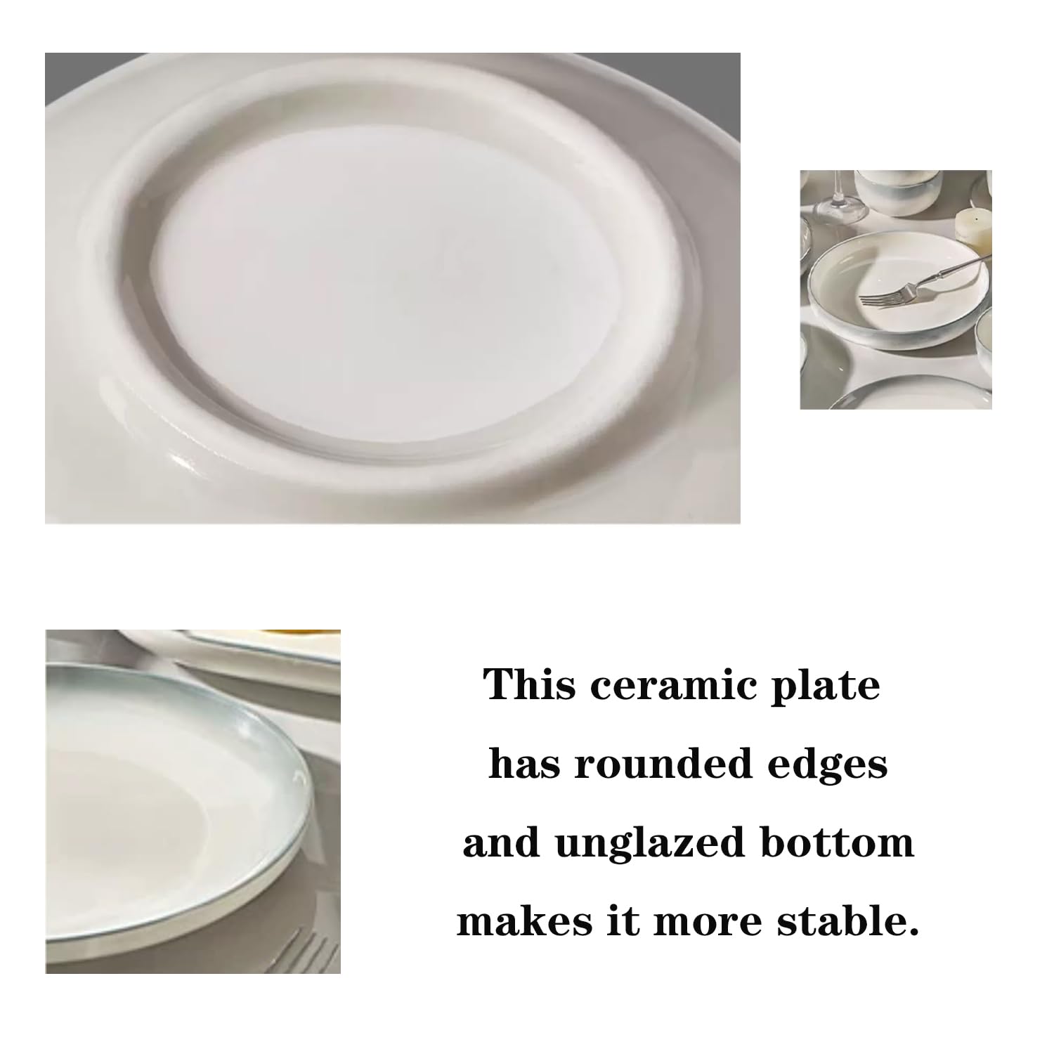 Essteller Set 4 Personen Tiefplatte