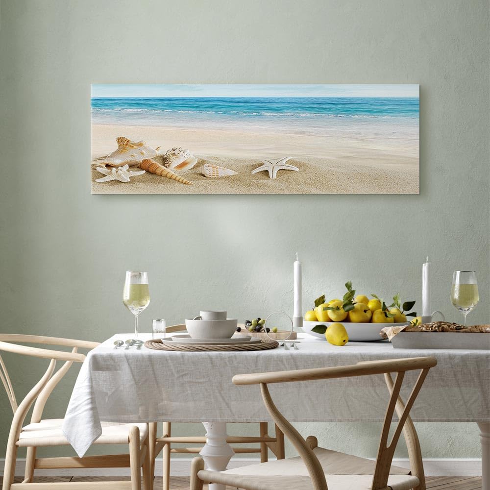 murando - Quadro Moderno per Soggiorno Grandi, Mare, 150x50 cm | Chiodi Inclusi, 1 Pezzo, Pannelli Decorativi per Pareti, Decorazione da Parete, Resistenti Allo Sbiadimento